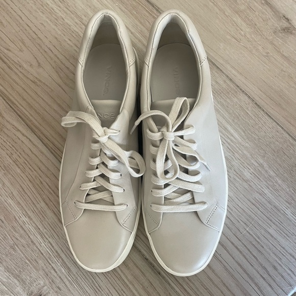 Vince Benfield Leather Platform Sneaker Off White Color Size 9.5 / 39.5 - Picture 2 of 8